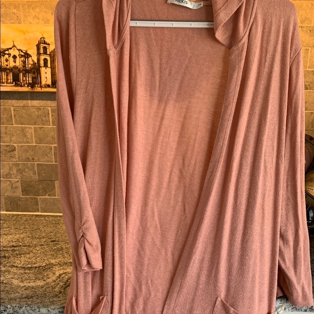 Cardigan with Long Sleeves and Relaxed Fit - Picture 2 of 6